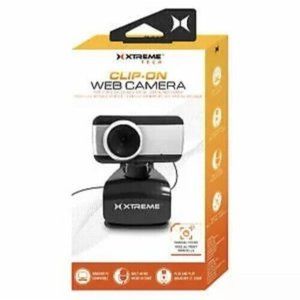 Xtreme Tech Clip-On Web Camera Video Calls Social Media Recording black